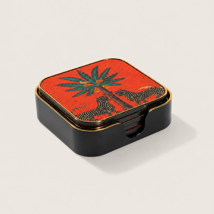 Leopard Coaster Set