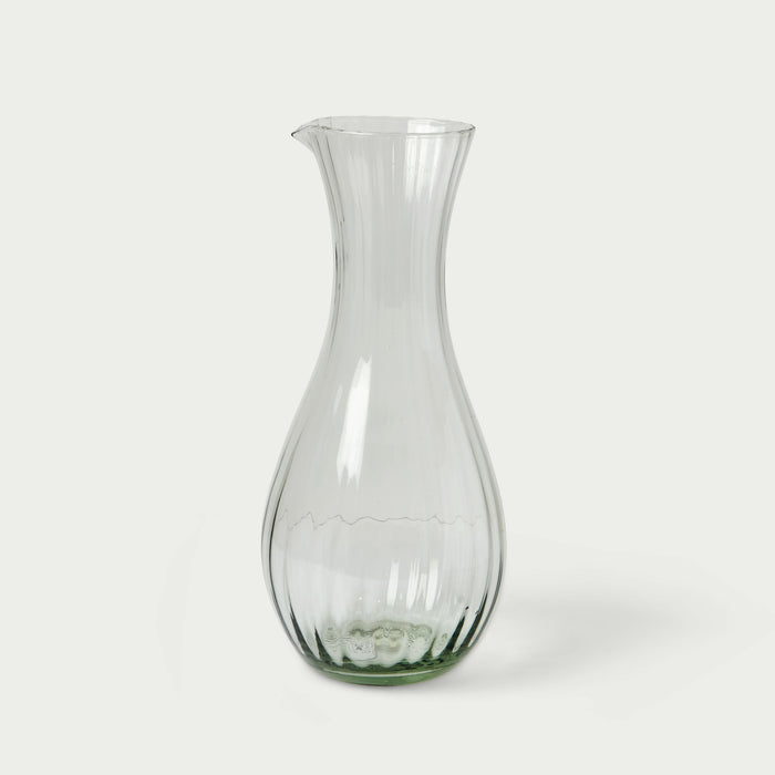 Glass Round Handless Jug (Optic)