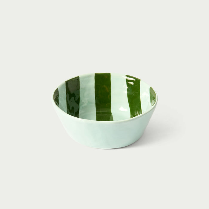 Gemma Orkin Snack Bowl (Solid Stripe - Green/Pale Green)