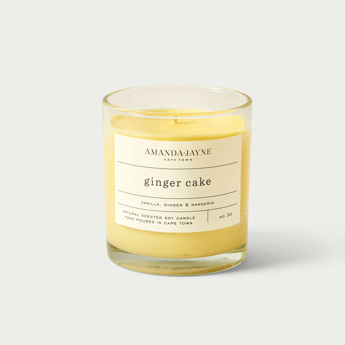 Glass Single Wick Candle Ginger Cake