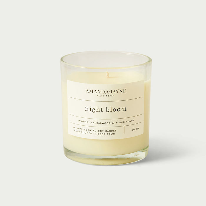 Glass Single Wick Candle Night Bloom