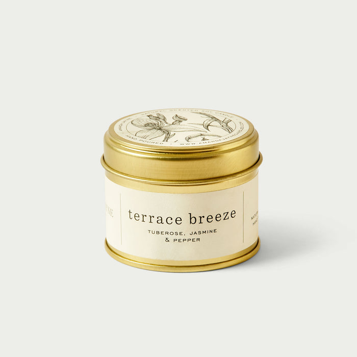 Gold Tin Travel Candle Terrace Breeze