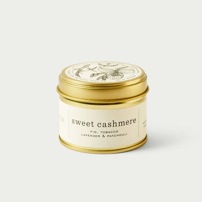 Gold Tin Travel Candle Sweet Cashmere