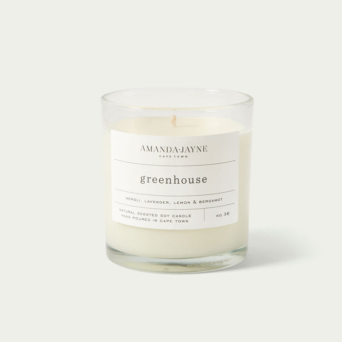 Glass Single Wick Candle Greenhouse