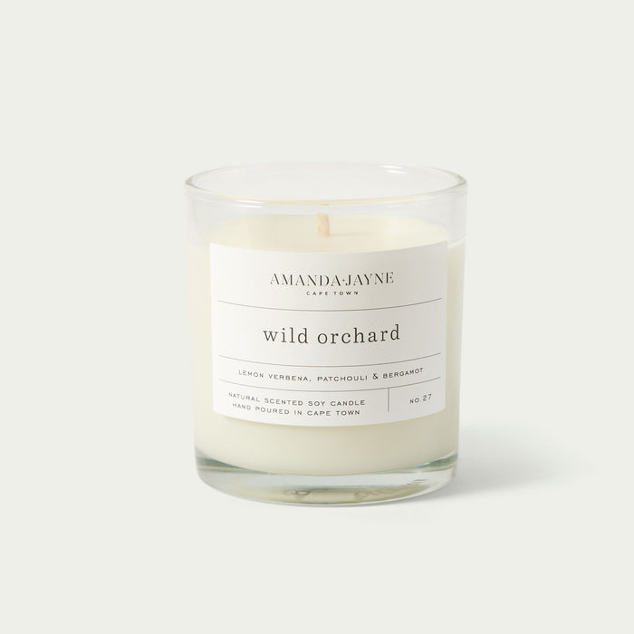 Glass Single Wick Candle Wild Orchard