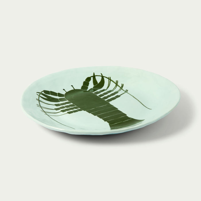 Gemma Orkin New Large Round Platter (Pale Blue Lobster)