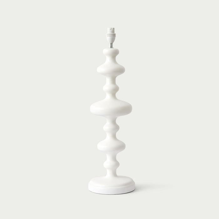 White Spindle Table Lamp