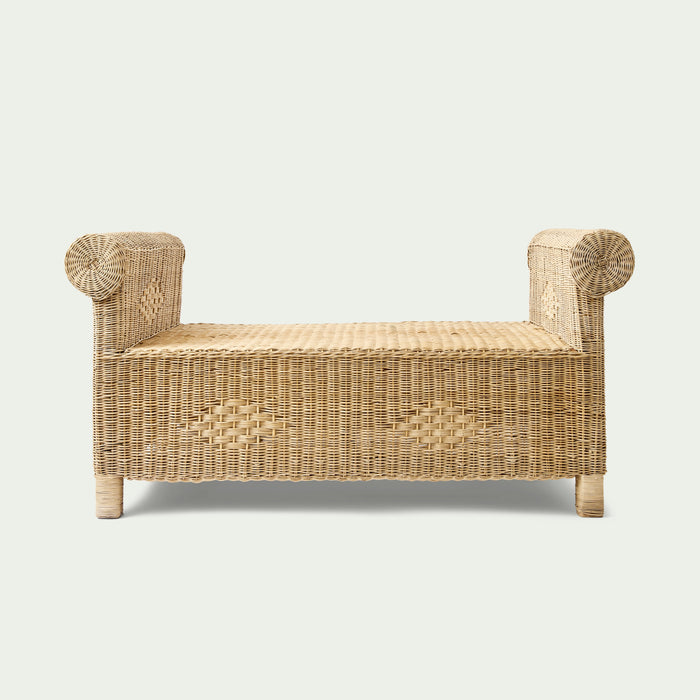 Malawi Rattan Ottoman