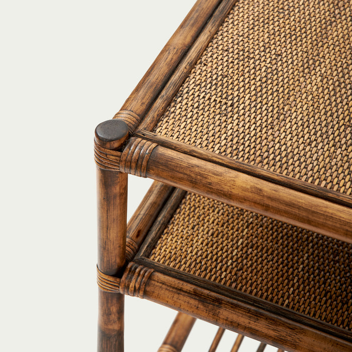 Three Tier Rattan Table