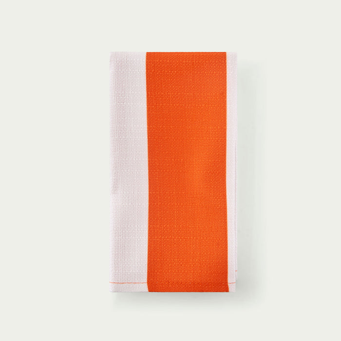 Napkins Orange and Cream Stripes