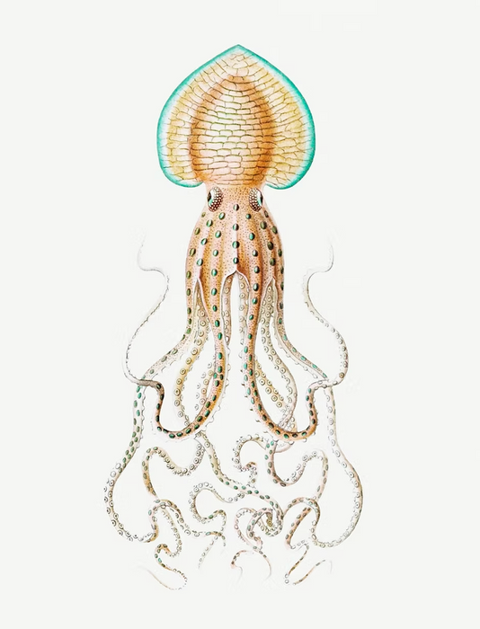Vintage Octopus 3 Art Print (A1)