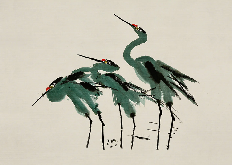 Green Crane Print (A2)