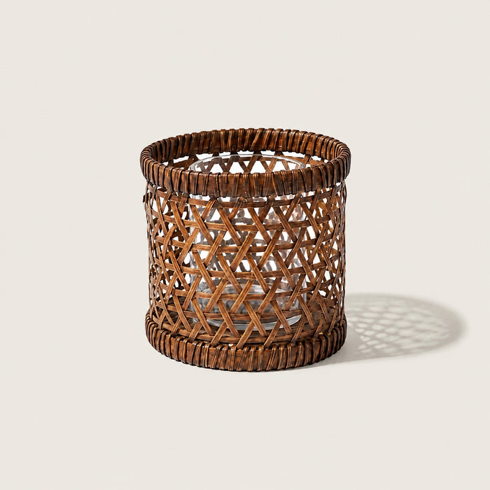 Rattan Hurricane Candle Holder