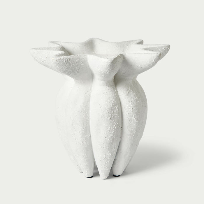 Ceramic Seapod Flute Vase (White)