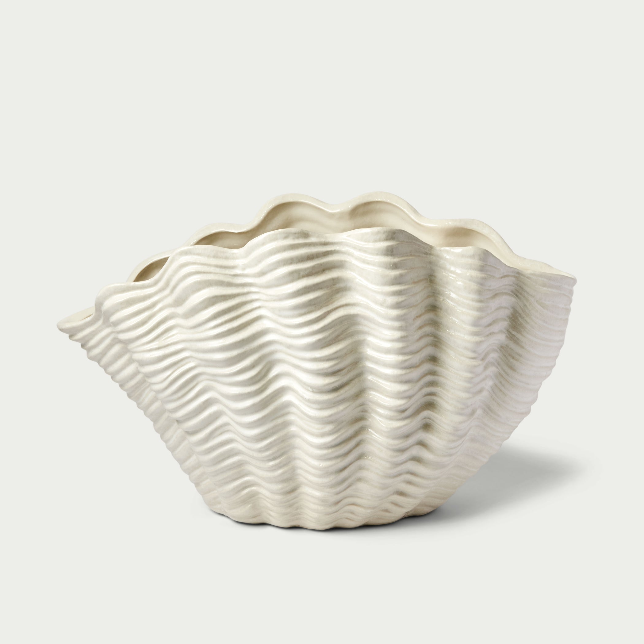 Ceramic Adora Clam Shell Vase | Paralian Lifestyle
