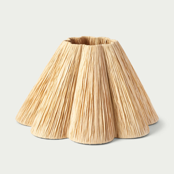 Scalloped Raffia Lampshade