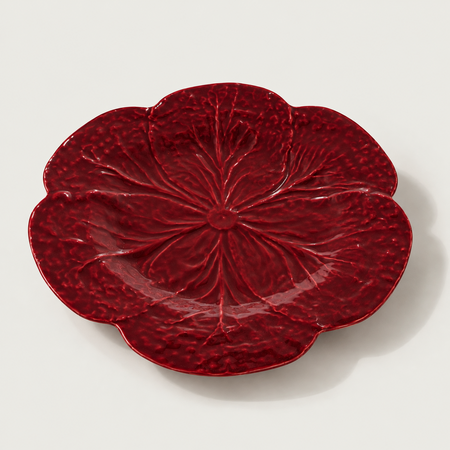 Farm Cabbage Dinner Plate (Maroon)