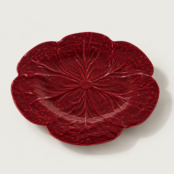 Farm Cabbage Dinner Plate (Maroon)